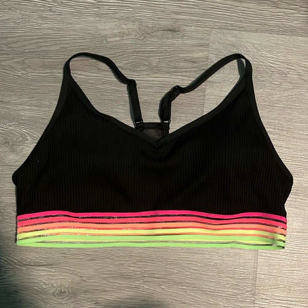 Pink sports bra